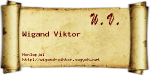 Wigand Viktor névjegykártya